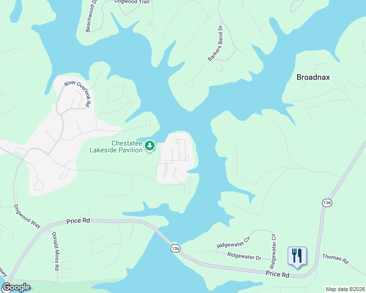 map of restaurants, bars, coffee shops, grocery stores, and more near 311 Waterfront Park Lane in Dawsonville