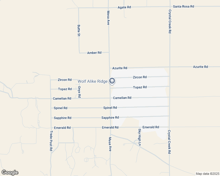 map of restaurants, bars, coffee shops, grocery stores, and more near Topaz Road in Lucerne Valley