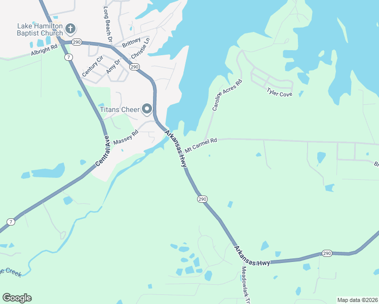 map of restaurants, bars, coffee shops, grocery stores, and more near 126 Mount Carmel Road in Hot Springs