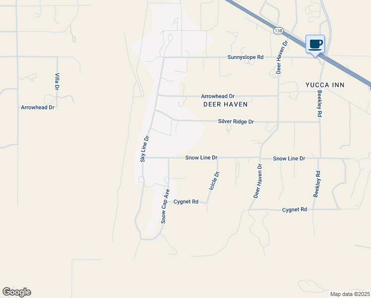 map of restaurants, bars, coffee shops, grocery stores, and more near 2760 Snow Line Drive in Pinon Hills