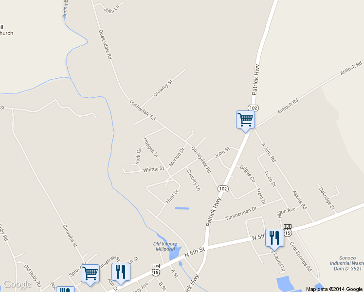 map of restaurants, bars, coffee shops, grocery stores, and more near 1201 Ousleydale Road in Hartsville
