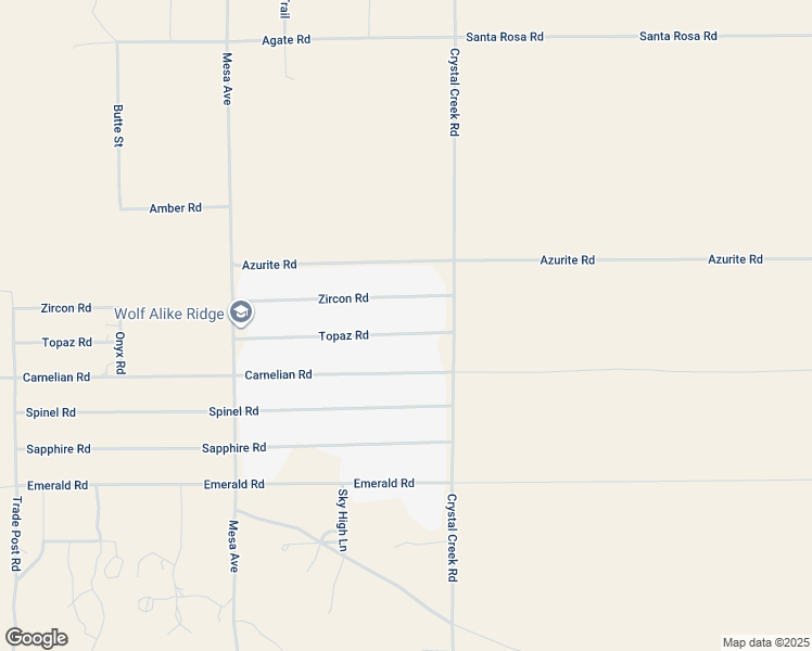 map of restaurants, bars, coffee shops, grocery stores, and more near 32816 Topaz Road in Lucerne Valley