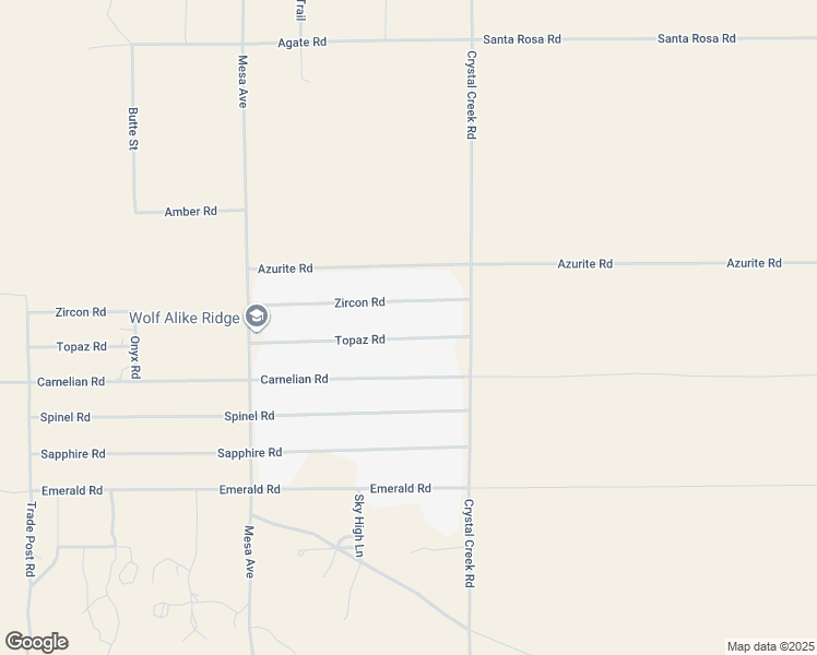map of restaurants, bars, coffee shops, grocery stores, and more near 32786 Topaz Road in Lucerne Valley