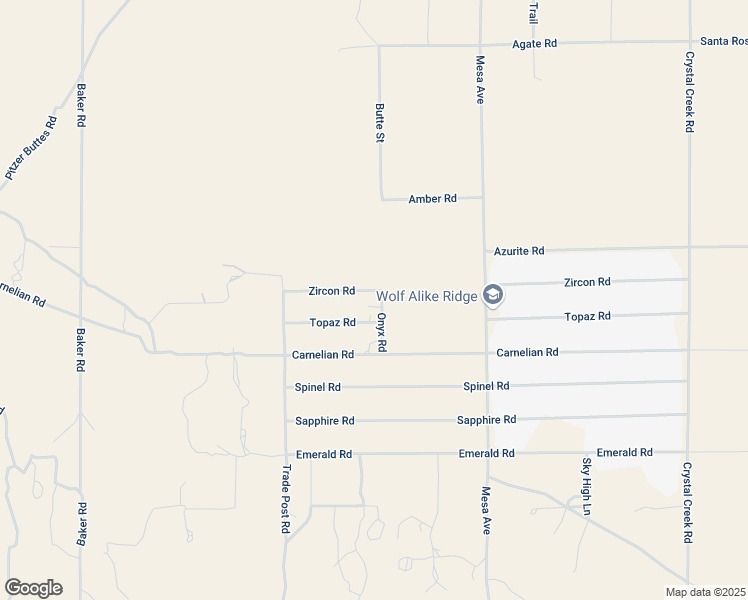 map of restaurants, bars, coffee shops, grocery stores, and more near 32290 Topaz Road in Lucerne Valley
