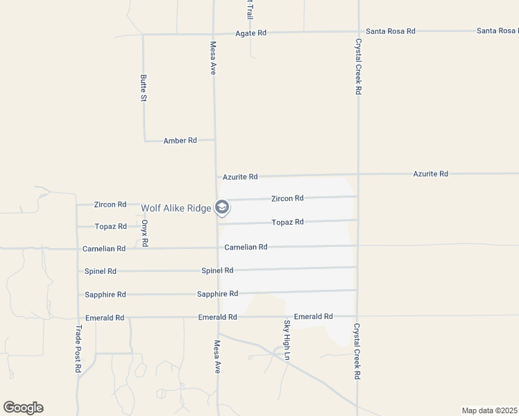 map of restaurants, bars, coffee shops, grocery stores, and more near 32629 Zircon Road in Lucerne Valley