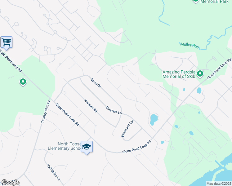 map of restaurants, bars, coffee shops, grocery stores, and more near 505 West Craftsman Way in Hampstead
