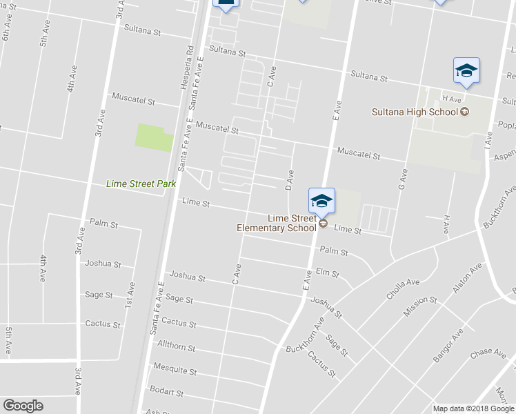 map of restaurants, bars, coffee shops, grocery stores, and more near 8511 C Avenue in Hesperia