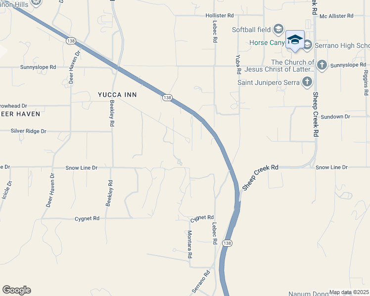 map of restaurants, bars, coffee shops, grocery stores, and more near 8581 Montara Road in Piñon Hills