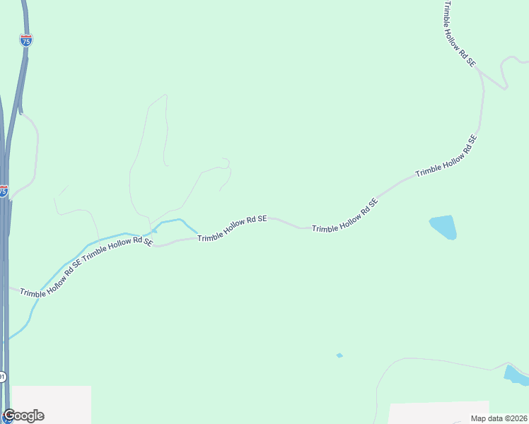 map of restaurants, bars, coffee shops, grocery stores, and more near 1431 Trimble Hollow Road Southeast in Adairsville