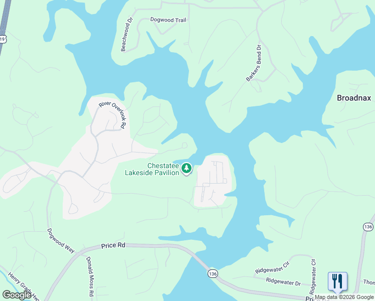 map of restaurants, bars, coffee shops, grocery stores, and more near 486 River Sound Lane in Dawsonville
