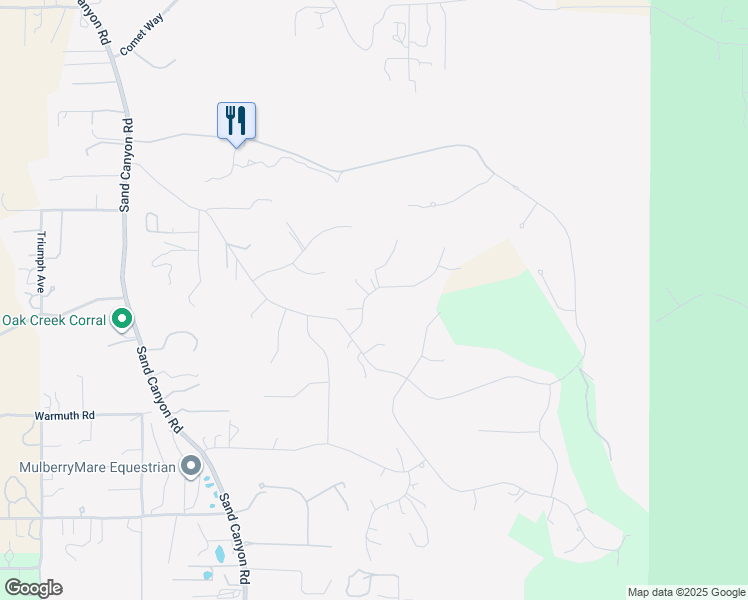 map of restaurants, bars, coffee shops, grocery stores, and more near 15629 Bronco Drive in Santa Clarita