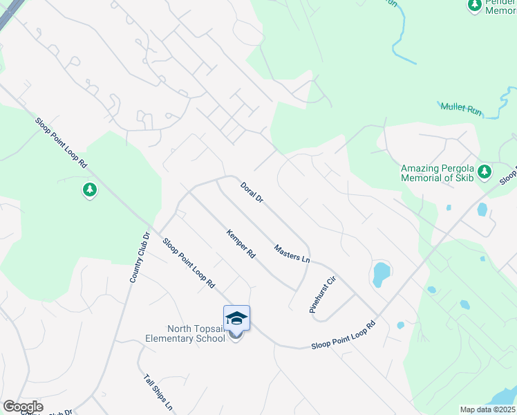 map of restaurants, bars, coffee shops, grocery stores, and more near 232 Doral Drive in Hampstead