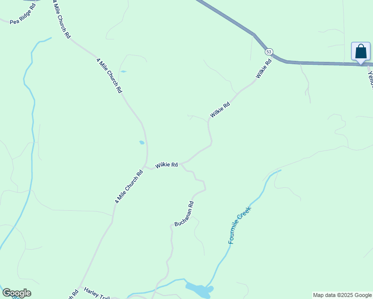 map of restaurants, bars, coffee shops, grocery stores, and more near 704 Wilkie Road in Ball Ground