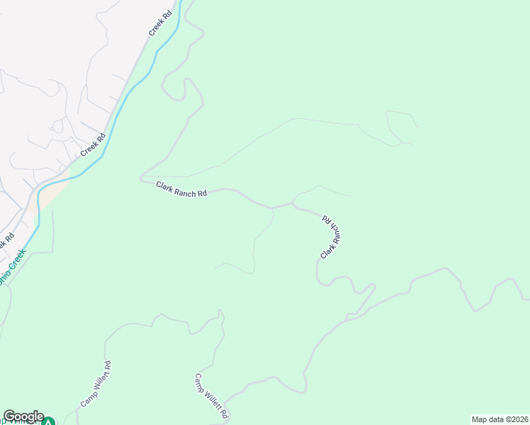 map of restaurants, bars, coffee shops, grocery stores, and more near Clark Ranch Road in Ojai