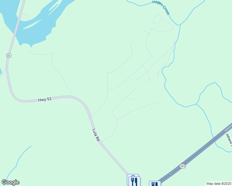 map of restaurants, bars, coffee shops, grocery stores, and more near 6306 Woodland Station Drive in Lula