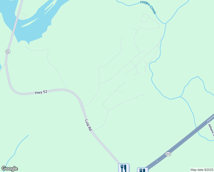 map of restaurants, bars, coffee shops, grocery stores, and more near 6306 Woodland Station Drive in Lula
