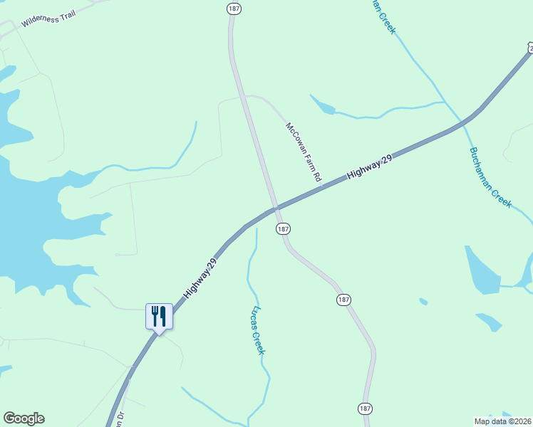 map of restaurants, bars, coffee shops, grocery stores, and more near 5733 U.S. 29 in Starr