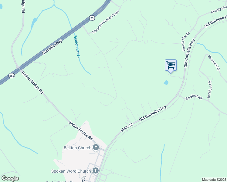 map of restaurants, bars, coffee shops, grocery stores, and more near 5374 Mountain View Parkway in Lula