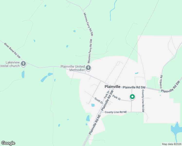 map of restaurants, bars, coffee shops, grocery stores, and more near 241 River Bend Road Southwest in Plainville