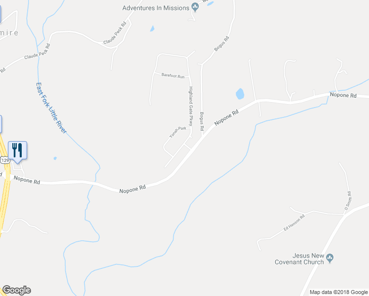 map of restaurants, bars, coffee shops, grocery stores, and more near 4348 Highland Gate Parkway in Gainesville