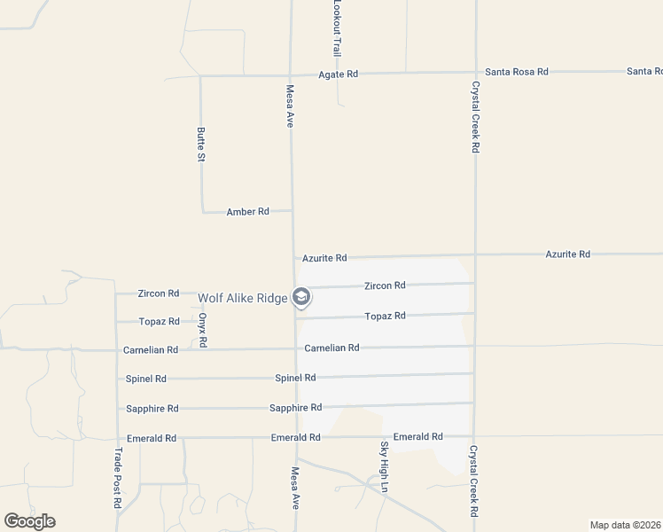 map of restaurants, bars, coffee shops, grocery stores, and more near 32545 Azurite Road in Lucerne Valley