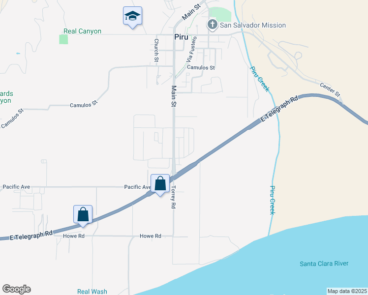 map of restaurants, bars, coffee shops, grocery stores, and more near 4043 Aurora Way in Fillmore