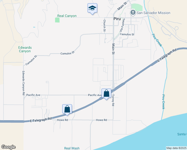 map of restaurants, bars, coffee shops, grocery stores, and more near in Piru