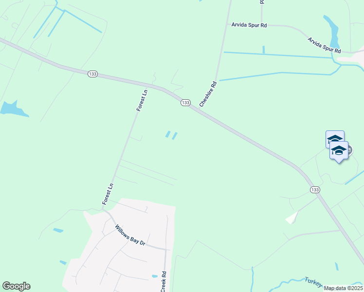 map of restaurants, bars, coffee shops, grocery stores, and more near 2639 North Carolina 133 in Rocky Point