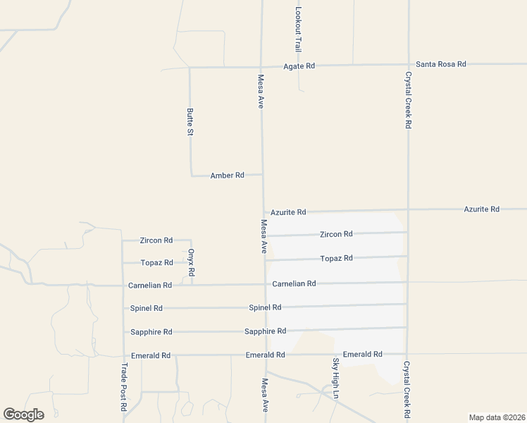 map of restaurants, bars, coffee shops, grocery stores, and more near 31633 Azurite Road in Lucerne Valley