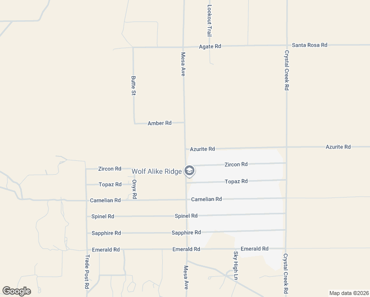 map of restaurants, bars, coffee shops, grocery stores, and more near 32528 Zircon Road in Lucerne Valley