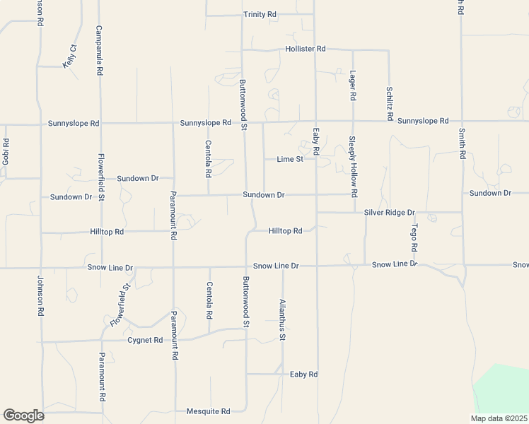 map of restaurants, bars, coffee shops, grocery stores, and more near 5501 Sundown Drive in Phelan
