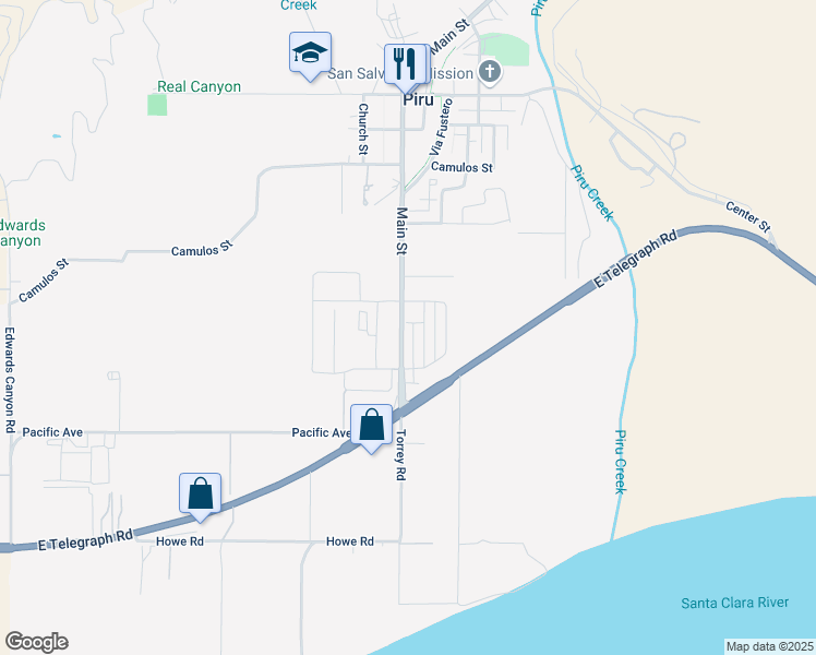 map of restaurants, bars, coffee shops, grocery stores, and more near 4074 Aurora Way in Fillmore