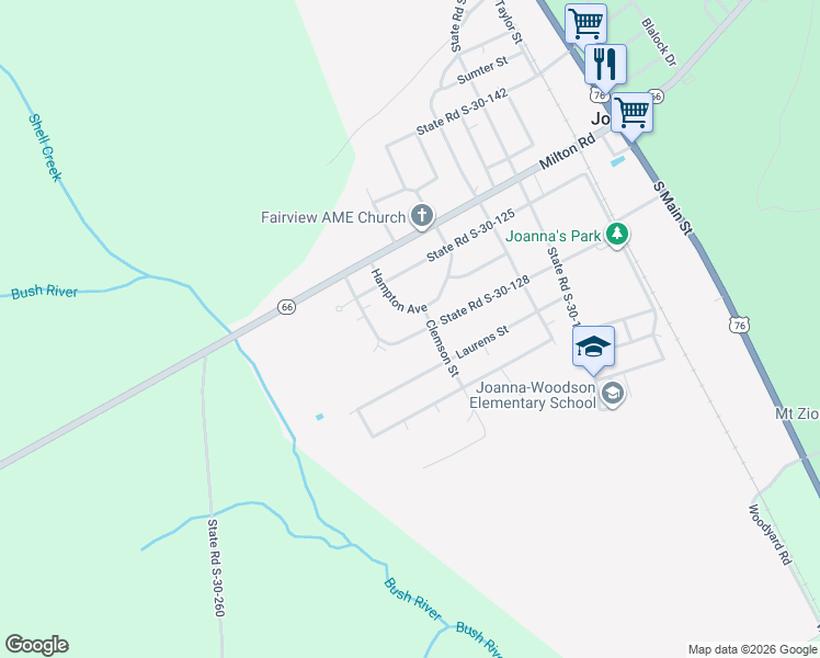 map of restaurants, bars, coffee shops, grocery stores, and more near 223 S-30-143 in Joanna