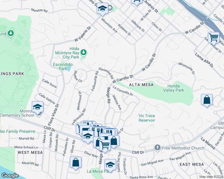 map of restaurants, bars, coffee shops, grocery stores, and more near in Santa Barbara