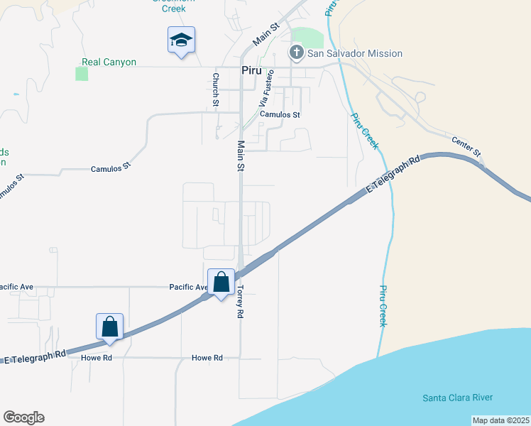 map of restaurants, bars, coffee shops, grocery stores, and more near 3997 Savannah Lane in Fillmore