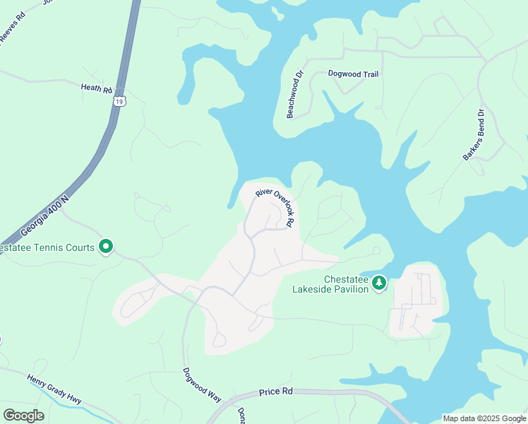 map of restaurants, bars, coffee shops, grocery stores, and more near 51 River Overlook Court in Dawsonville