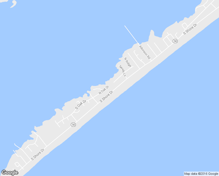 map of restaurants, bars, coffee shops, grocery stores, and more near 130 North Oak Drive in Surf City