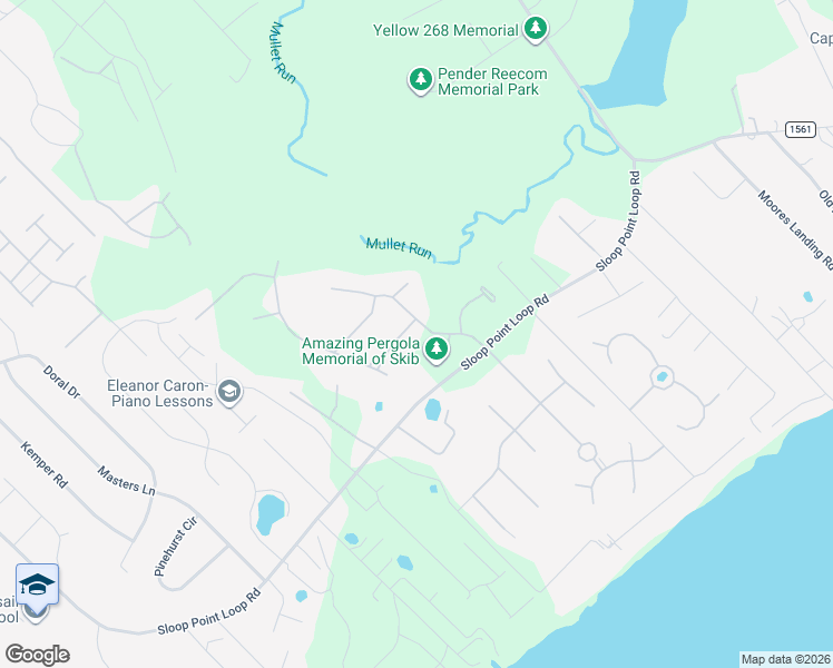 map of restaurants, bars, coffee shops, grocery stores, and more near Colonnade Drive in Hampstead