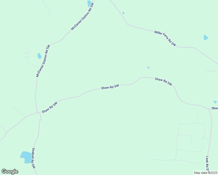 map of restaurants, bars, coffee shops, grocery stores, and more near Shaw Road Southwest in Adairsville