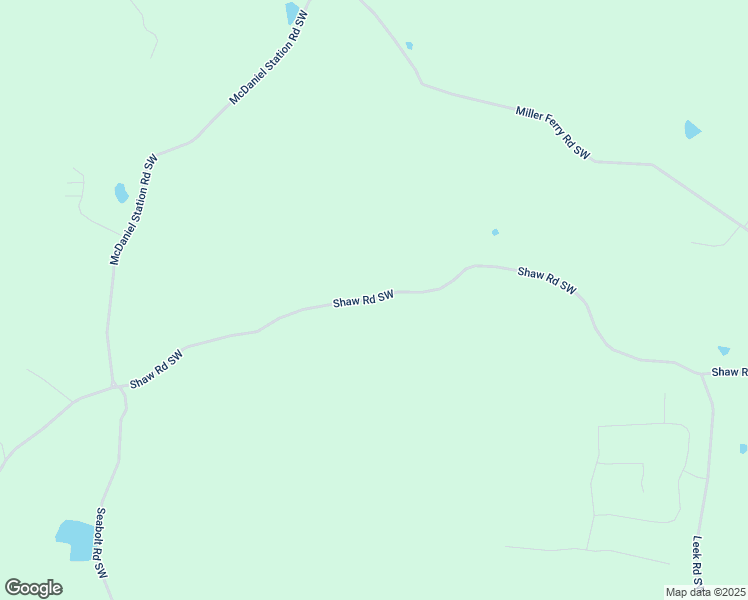 map of restaurants, bars, coffee shops, grocery stores, and more near Shaw Road Southwest in Adairsville