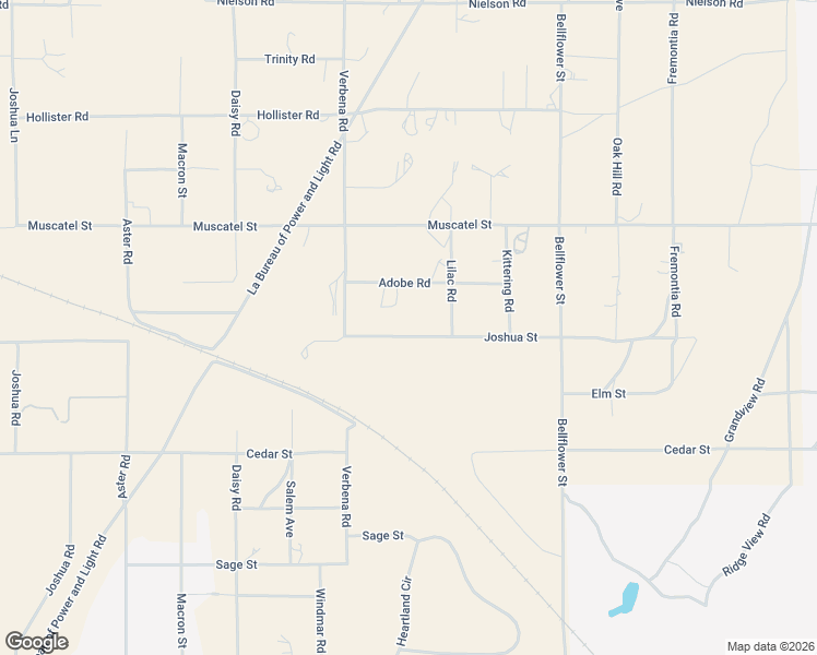 map of restaurants, bars, coffee shops, grocery stores, and more near 11032 Joshua Street in Hesperia