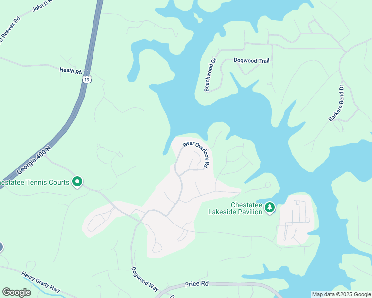 map of restaurants, bars, coffee shops, grocery stores, and more near 121 River Sound Alley in Dawsonville