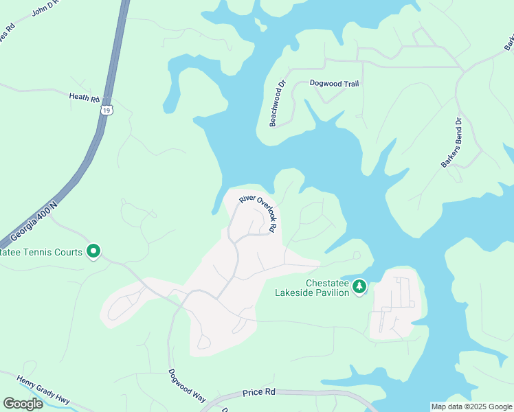 map of restaurants, bars, coffee shops, grocery stores, and more near 116 River Sound Alley in Dawsonville