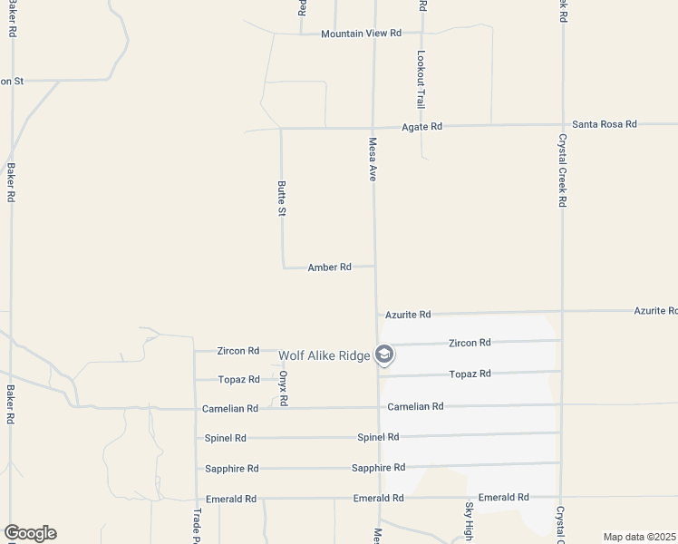 map of restaurants, bars, coffee shops, grocery stores, and more near Amber Road in Lucerne Valley