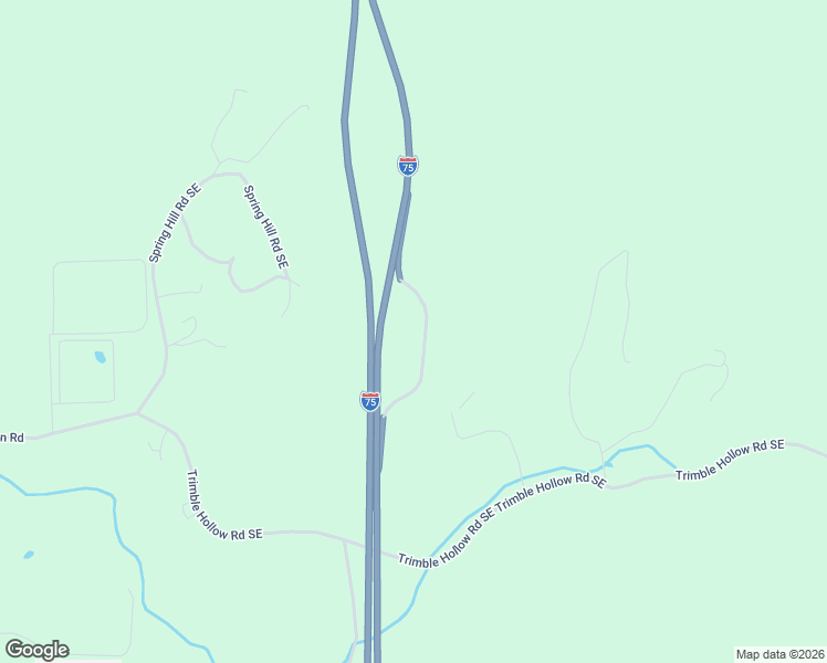 map of restaurants, bars, coffee shops, grocery stores, and more near Interstate 75 in Adairsville