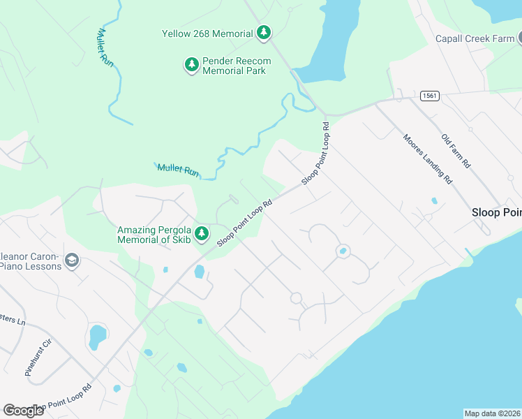 map of restaurants, bars, coffee shops, grocery stores, and more near 2 Alton D Rivenbark Road in Hampstead