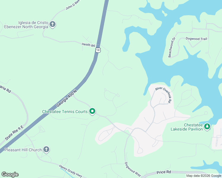 map of restaurants, bars, coffee shops, grocery stores, and more near 153 Scarlet Oak Lane in Dawsonville