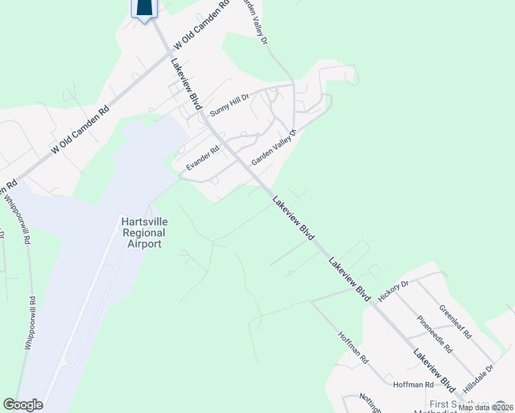 map of restaurants, bars, coffee shops, grocery stores, and more near 1022 Palmetto Sand Drive in Hartsville