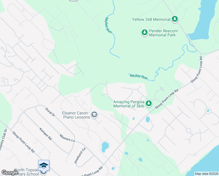 map of restaurants, bars, coffee shops, grocery stores, and more near 129 West Colonnade Drive in Hampstead