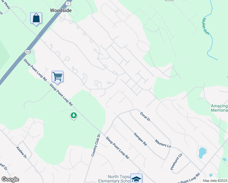 map of restaurants, bars, coffee shops, grocery stores, and more near 122 Pebble Beach Drive in Hampstead